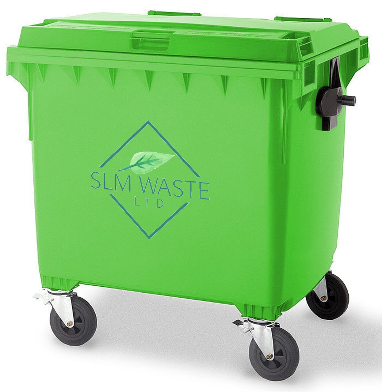 1100LimeGreen__bin with SLM Waste logo